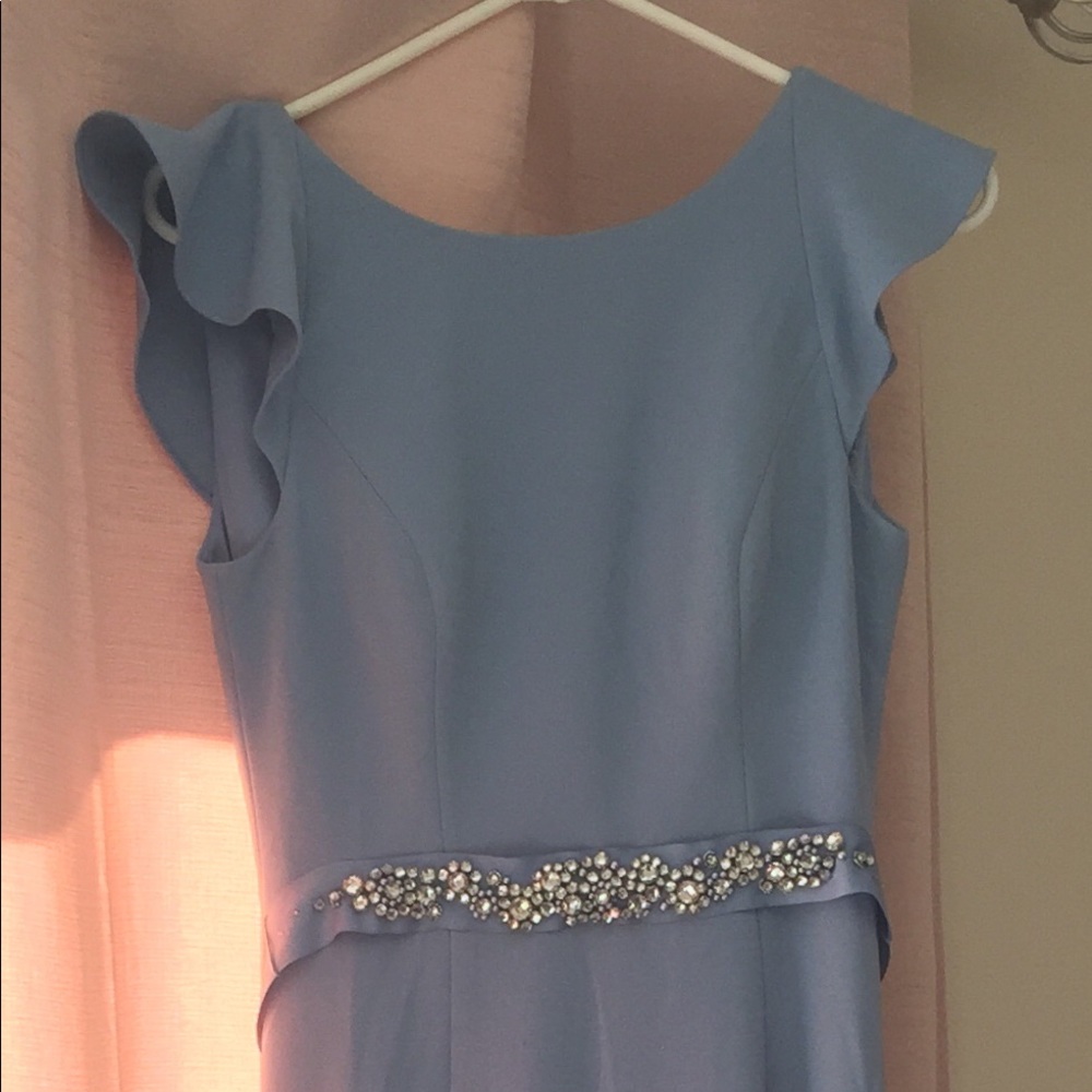 Adrianna Papell - Ruffle sleeve open back dress - Picture 3 of 6